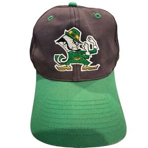 Vintage 90s Notre Dame Fighting Irish Twins Enterprise Snapback Hat Spell Out